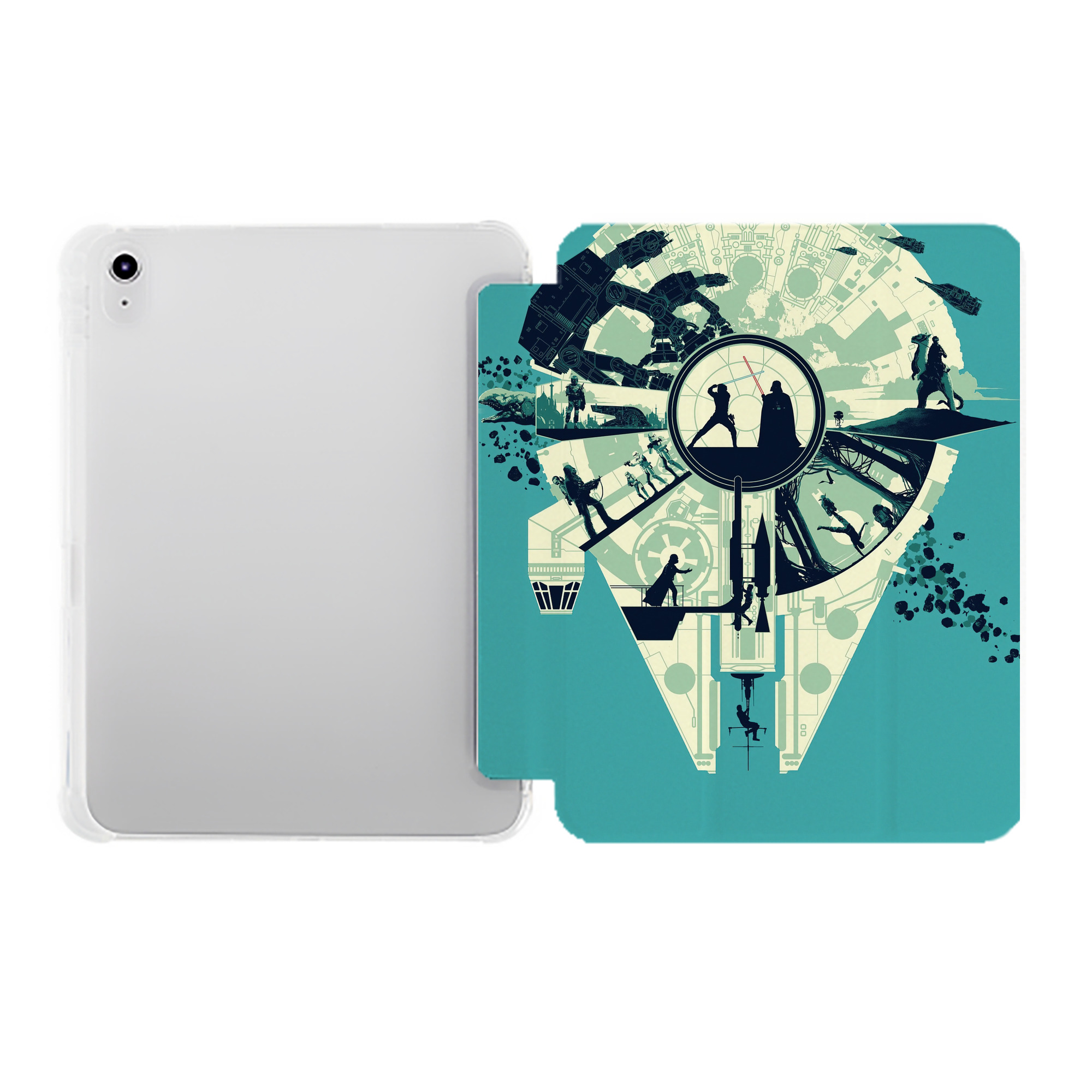 （画像用） スター・ウォーズ Star Wars IPad ケース ペン収納付き 三つ折りスタンド PUレザー×シリコン 対応機種9.5/10.5/10.9インチ